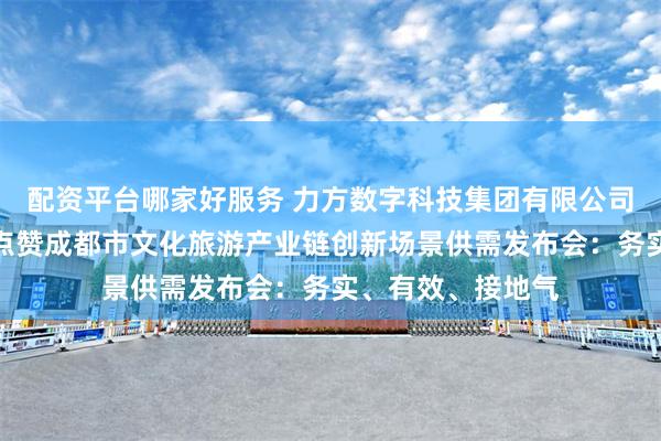 配资平台哪家好服务 力方数字科技集团有限公司执行总裁陈方前点赞成都市文化旅游产业链创新场景供需发布会：务实、有效、接地气