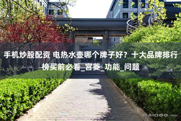 手机炒股配资 电热水壶哪个牌子好？十大品牌排行榜买前必看_宫菱_功能_问题