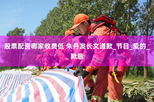 股票配资哪家收费低 朱丹发长文道歉_节目_爱的_歉意